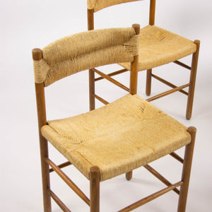 SOLD 1950 Set of Four Vintage Charlotte Perriand Dordogne Chairs for Robert Sentou