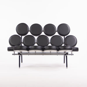 SOLD 2000's Original George Nelson Herman Miller Marshmallow Sofa Black Upholstery