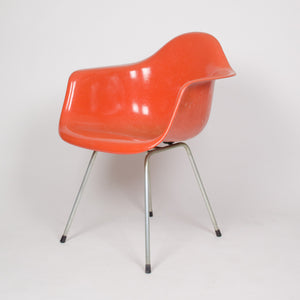 SOLD 1960's Eames Herman Miller Red / Orange Fiberglass Shell Chairs Arm Shells (3x)