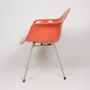 SOLD 1960's Eames Herman Miller Red / Orange Fiberglass Shell Chairs Arm Shells (3x)