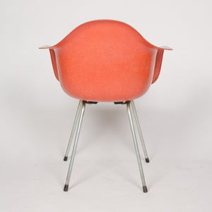 SOLD 1960's Eames Herman Miller Red / Orange Fiberglass Shell Chairs Arm Shells (3x)