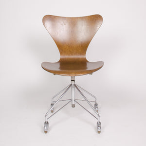 SOLD Arne Jacobsen 3117 for Fritz Hansen Denmark Rolling Desk Chair Vintage Original