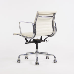 SOLD Herman Miller 2012 Eames Low Aluminum Group Management Desk Chair White Leather