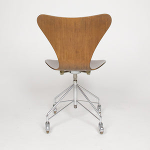 SOLD Arne Jacobsen 3117 for Fritz Hansen Denmark Rolling Desk Chair Vintage Original