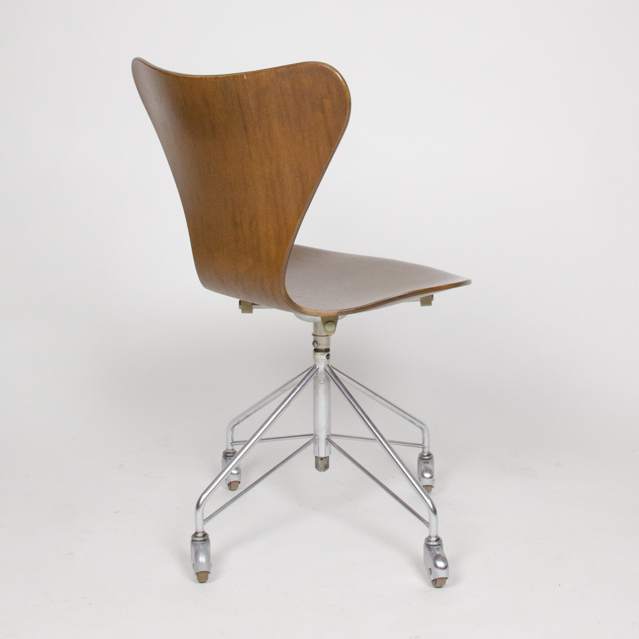 SOLD Arne Jacobsen 3117 for Fritz Hansen Denmark Rolling Desk Chair Vintage Original