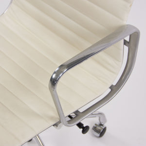 SOLD Herman Miller 2012 Eames Low Aluminum Group Management Desk Chair White Leather