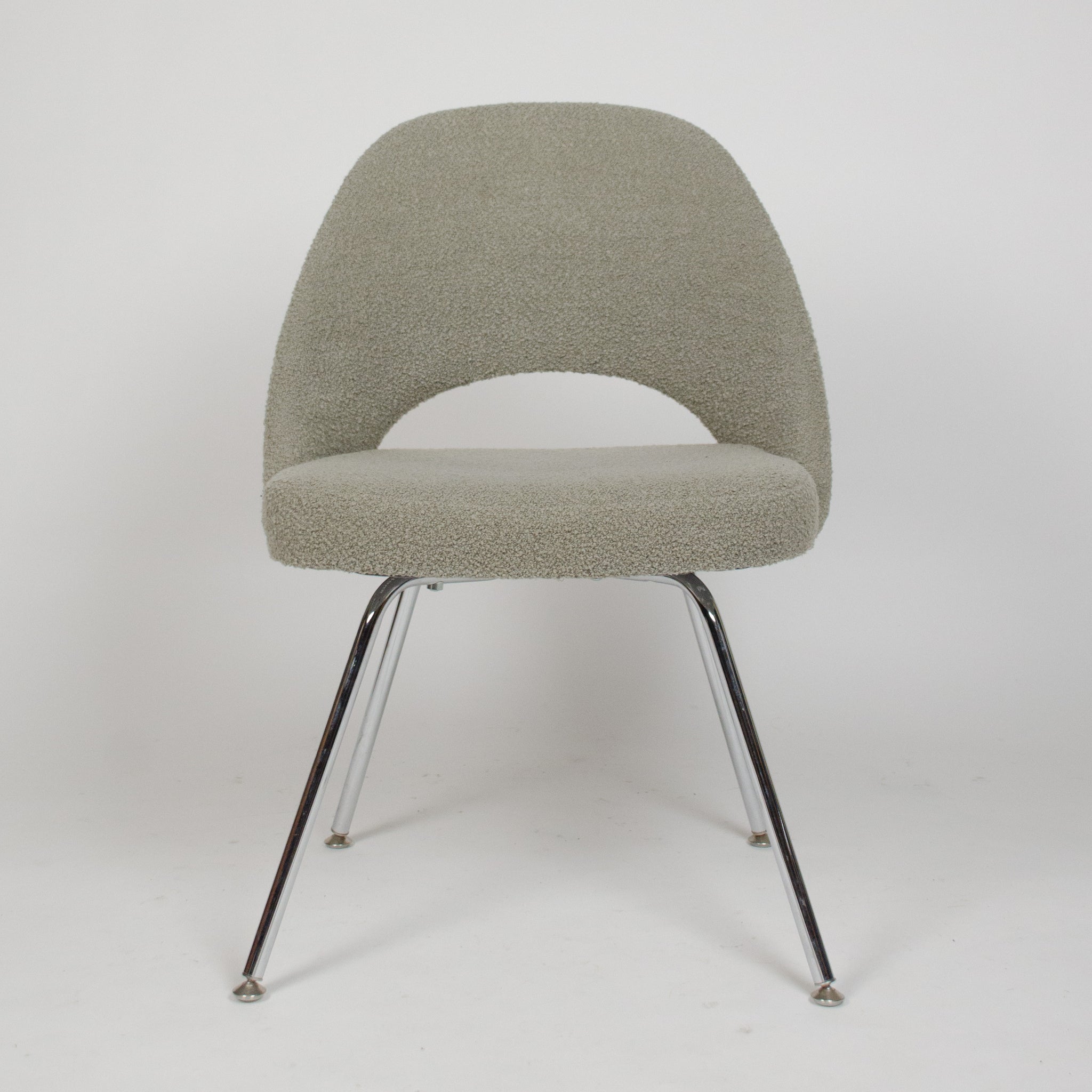 SOLD Knoll International Eero Saarinen Armless Executive Side Chair Metal Legs 2x