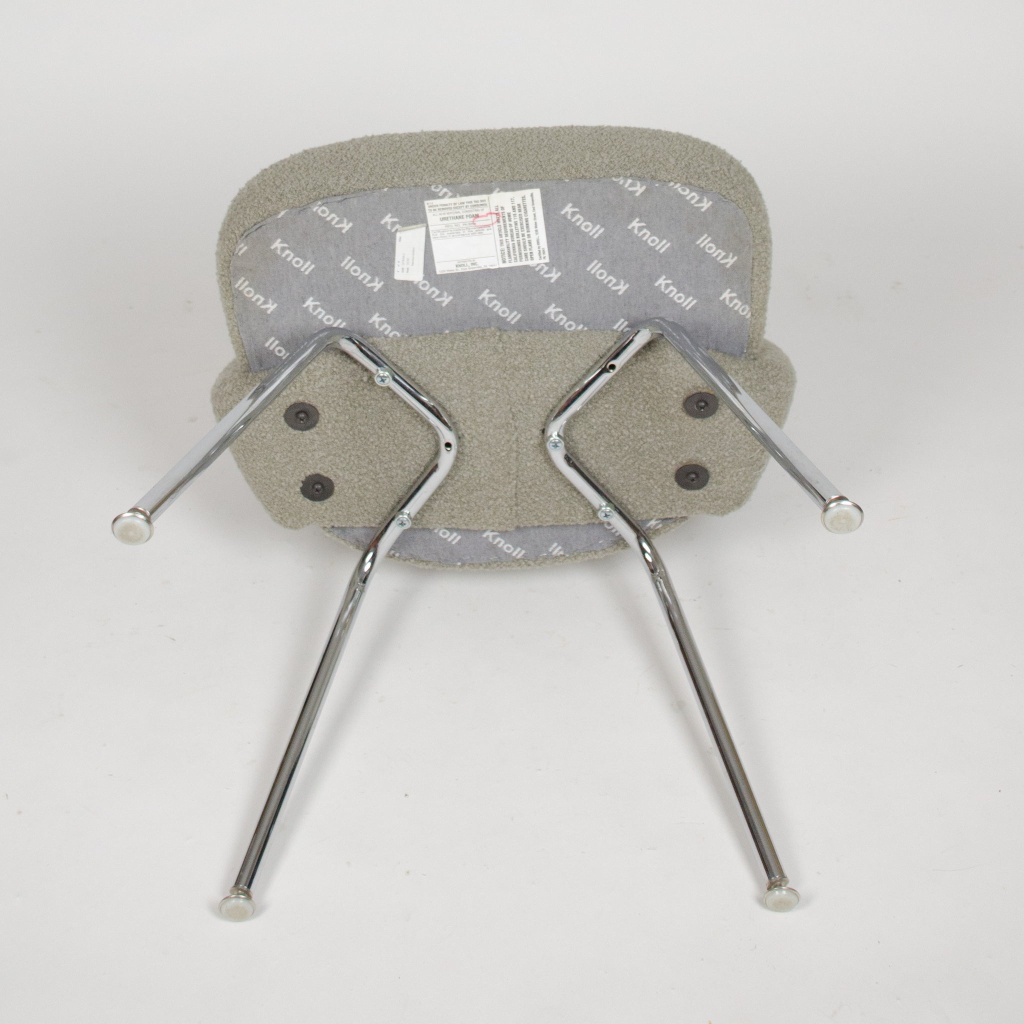 SOLD Knoll International Eero Saarinen Armless Executive Side Chair Metal Legs 2x