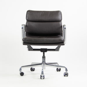 SOLD Herman Miller Eames Soft Pad Low Aluminum Group Chair Brown Leather 2000's 5x Available