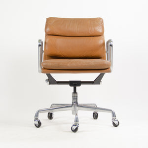 SOLD Herman Miller Eames 1987 Soft Pad Low Back Aluminum Group Chair Tan Leather 5x Available