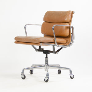 SOLD Herman Miller Eames 1987 Soft Pad Low Back Aluminum Group Chair Tan Leather 5x Available