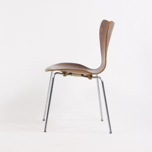 SOLD 1960's Vintage Fritz Hansen Set of Four Teak Arne Jacobsen Series 7 Dining Chairs Stackable