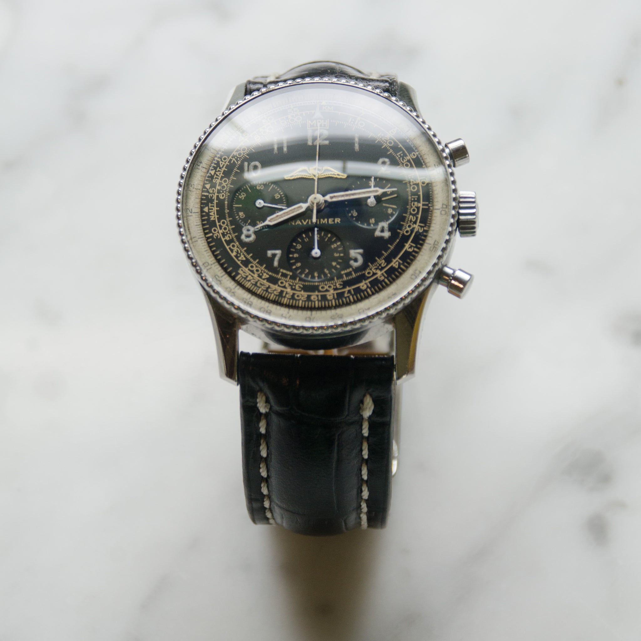 SOLD 1958 Vintage Breitling 806 Beaded Bezel Navitimer Original