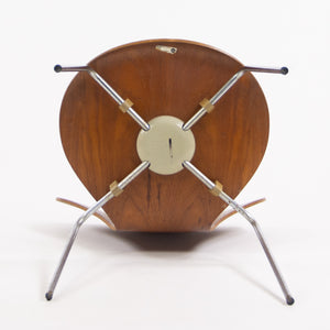 SOLD 1960's Vintage Fritz Hansen Set of Four Teak Arne Jacobsen Series 7 Dining Chairs Stackable