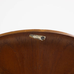SOLD 1960's Vintage Fritz Hansen Set of Four Teak Arne Jacobsen Series 7 Dining Chairs Stackable