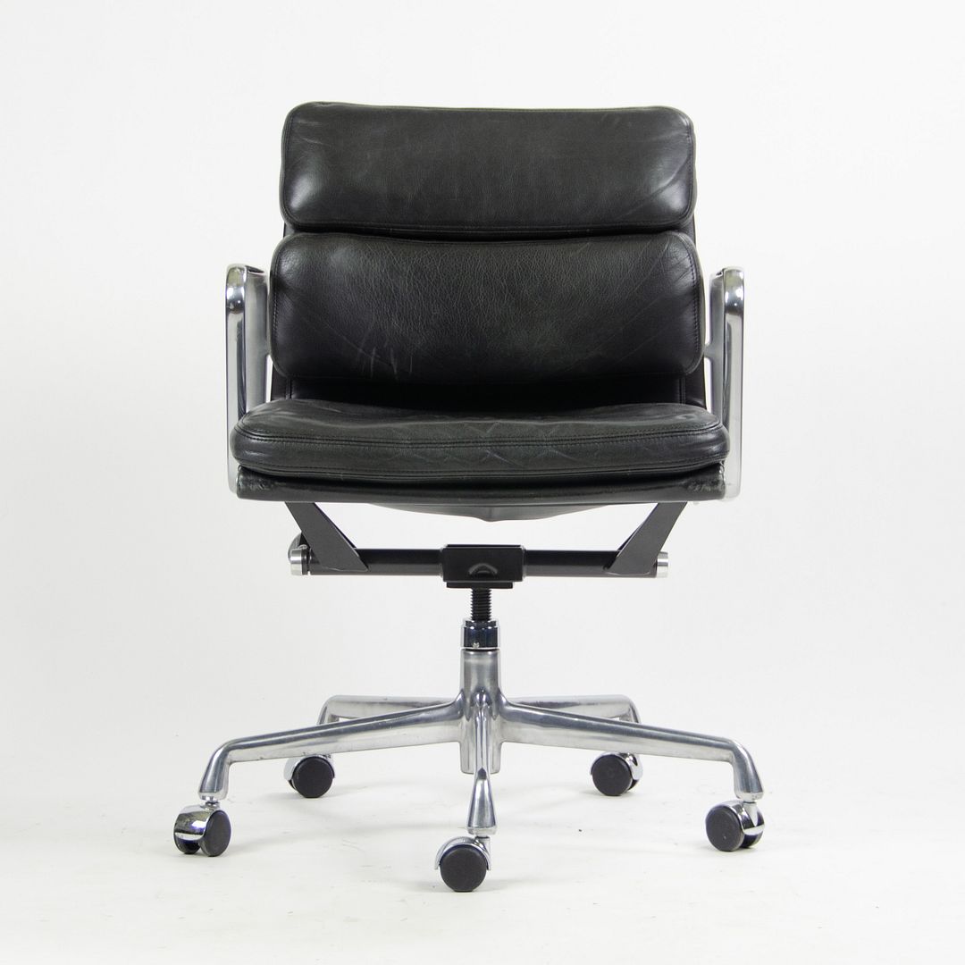 1990S Eames Soft Pad Management Chair By Charles And Ray Eames For Herman Miller Leather, Aluminum 8x Available
