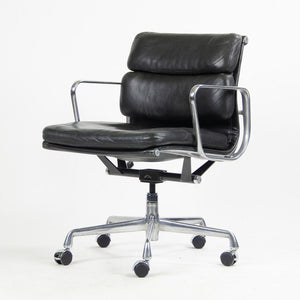 SOLD 1990S Eames Soft Pad Management Chair By Charles And Ray Eames For Herman Miller Leather, Aluminum 8x Available