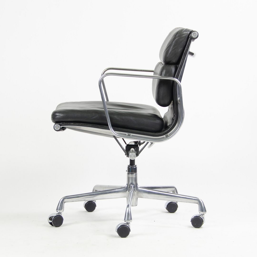 SOLD 1990S Eames Soft Pad Management Chair By Charles And Ray Eames For Herman Miller Leather, Aluminum 8x Available