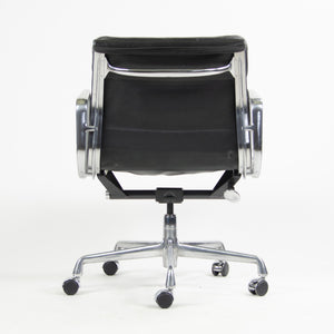 SOLD Herman Miller Eames Soft Pad Low Aluminum Group Chair Black Leather 2000's 8x Available