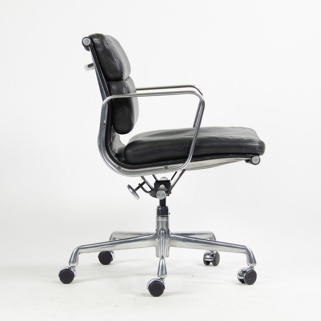 SOLD 1990S Eames Soft Pad Management Chair By Charles And Ray Eames For Herman Miller Leather, Aluminum 8x Available
