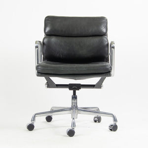SOLD 1990S Eames Soft Pad Management Chair By Charles And Ray Eames For Herman Miller Leather, Aluminum 8x Available