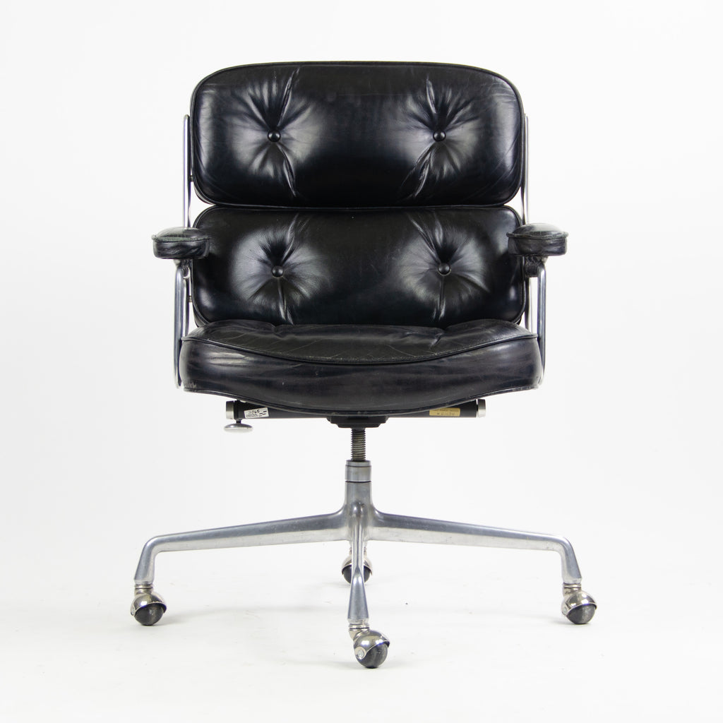 SOLD Black Eames Herman Miller Time Life Aluminum Group Chair 1970's