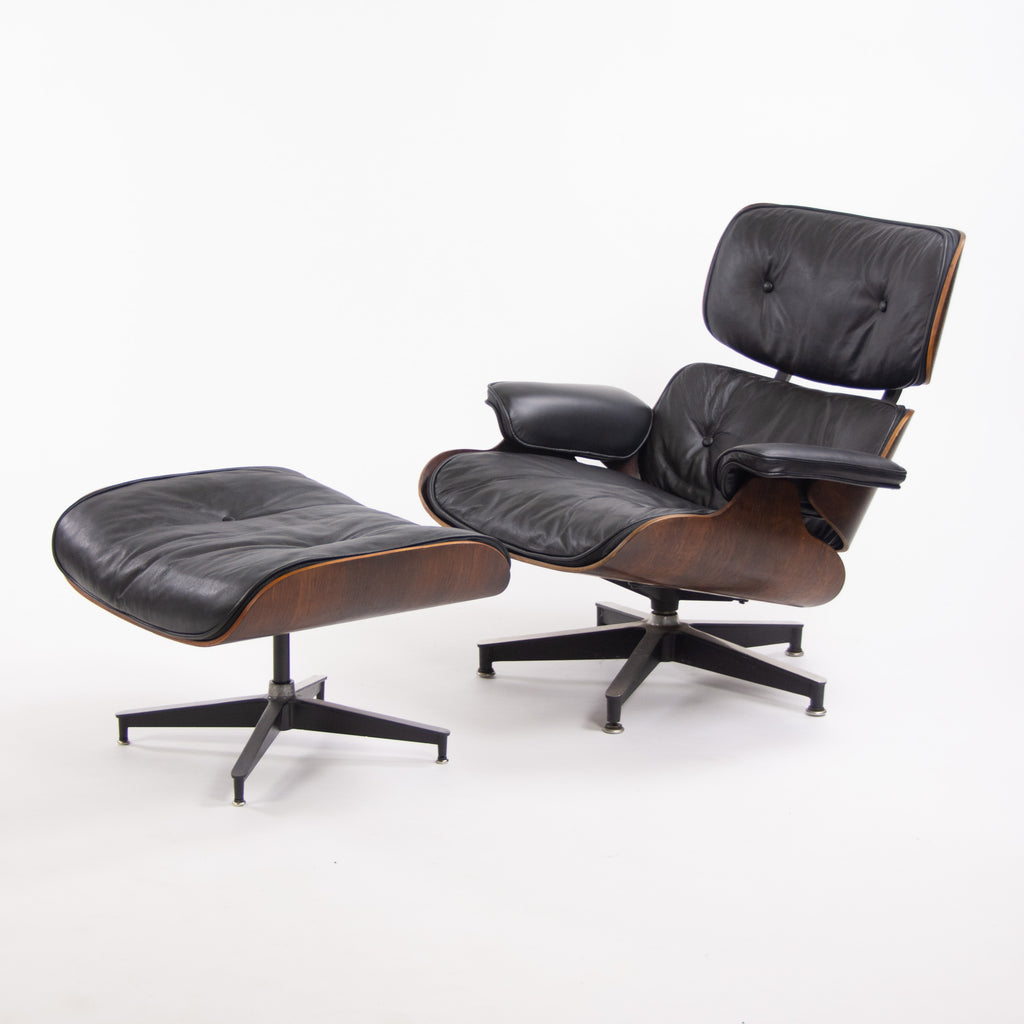 SOLD 1950's Herman Miller Eames Lounge Chair & Ottoman Rosewood 670 671 New Leather