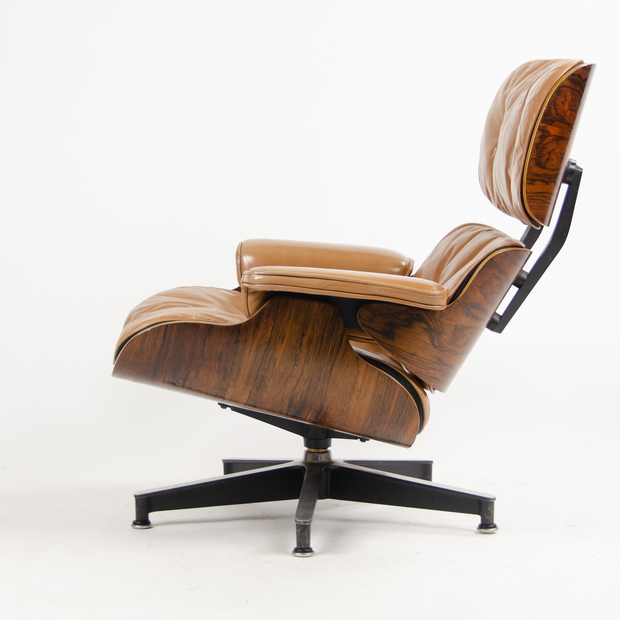 SOLD 1956 Herman Miller Eames Lounge Chair & Ottoman 670 671 Boot Glides Tan