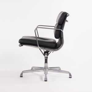 SOLD Herman Miller Eames Soft Pad Aluminum Group Chair Black Leather 2000s 4x Available