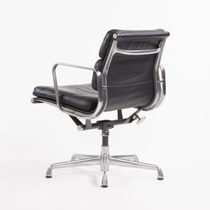 SOLD Herman Miller Eames Soft Pad Aluminum Group Chair Black Leather 2000s 4x Available