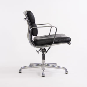 SOLD Herman Miller Eames Soft Pad Aluminum Group Chair Black Leather 2000s 4x Available