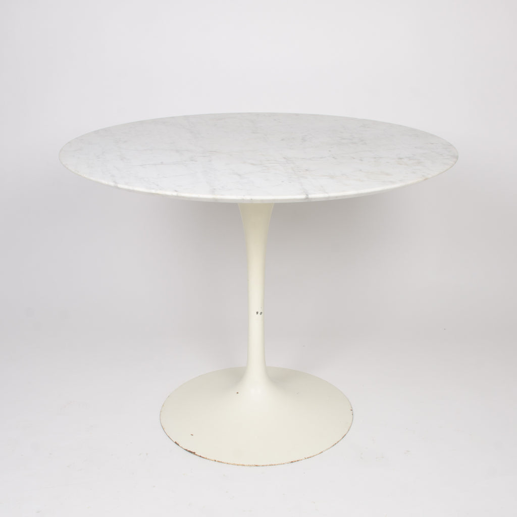 SOLD Eero Saarinen For Knoll 36 Inch White Marble Tulip Dining Table 1960's