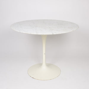 SOLD Eero Saarinen For Knoll 36 Inch White Marble Tulip Dining Table 1960's