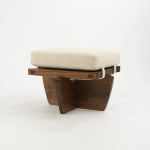 SOLD Mira Nakashima George Nakashima Woodworker Greenrock Ottoman / Stool in Black Walnut