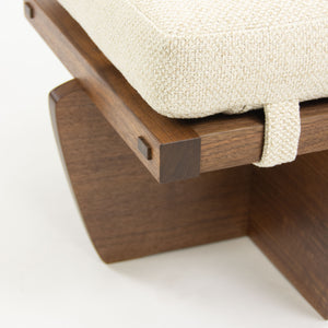 SOLD Mira Nakashima George Nakashima Woodworker Greenrock Ottoman / Stool in Black Walnut