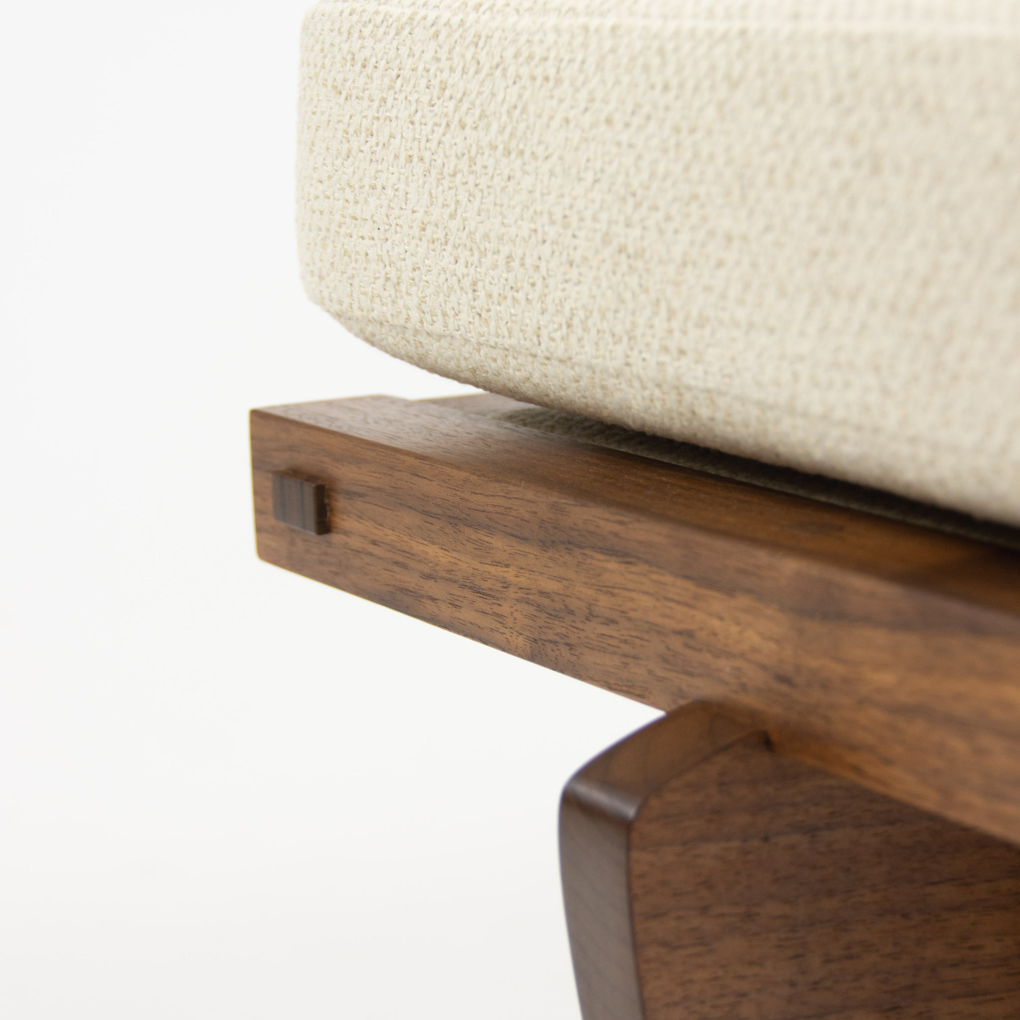 SOLD Mira Nakashima George Nakashima Woodworker Greenrock Ottoman / Stool in Black Walnut