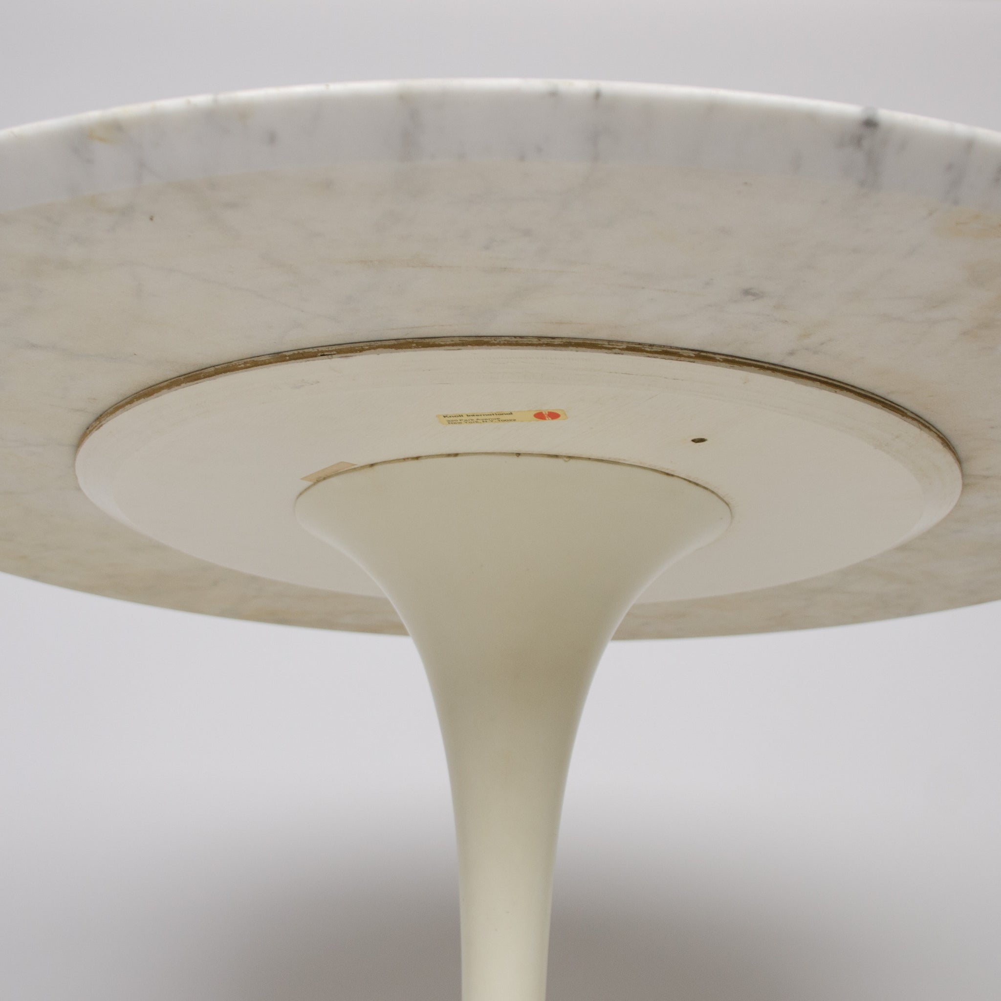 SOLD Eero Saarinen For Knoll 36 Inch White Marble Tulip Dining Table 1960's