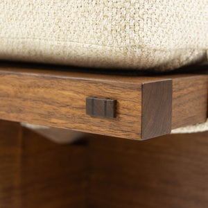 SOLD Mira Nakashima George Nakashima Woodworker Greenrock Ottoman / Stool in Black Walnut