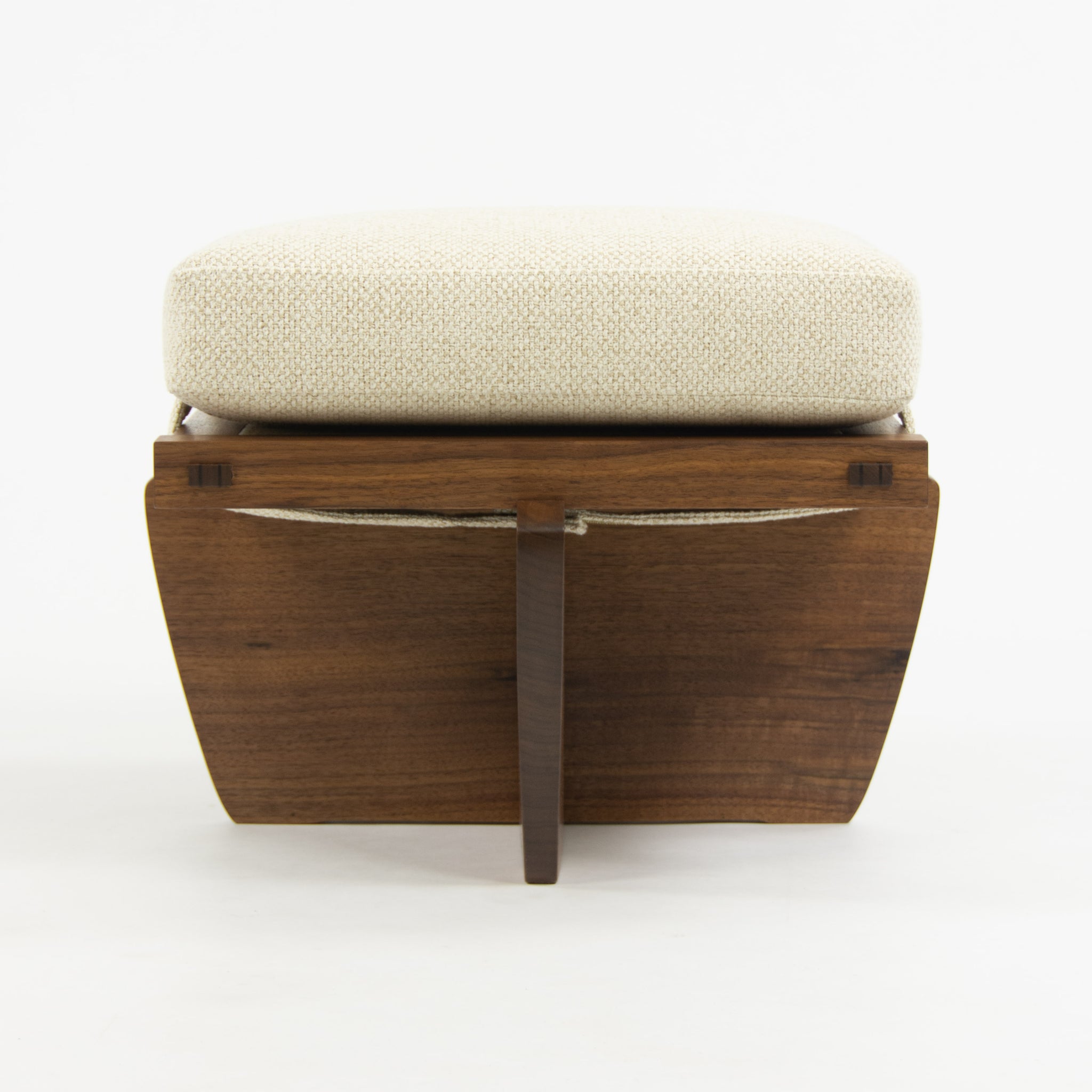 SOLD Mira Nakashima George Nakashima Woodworker Greenrock Ottoman / Stool in Black Walnut