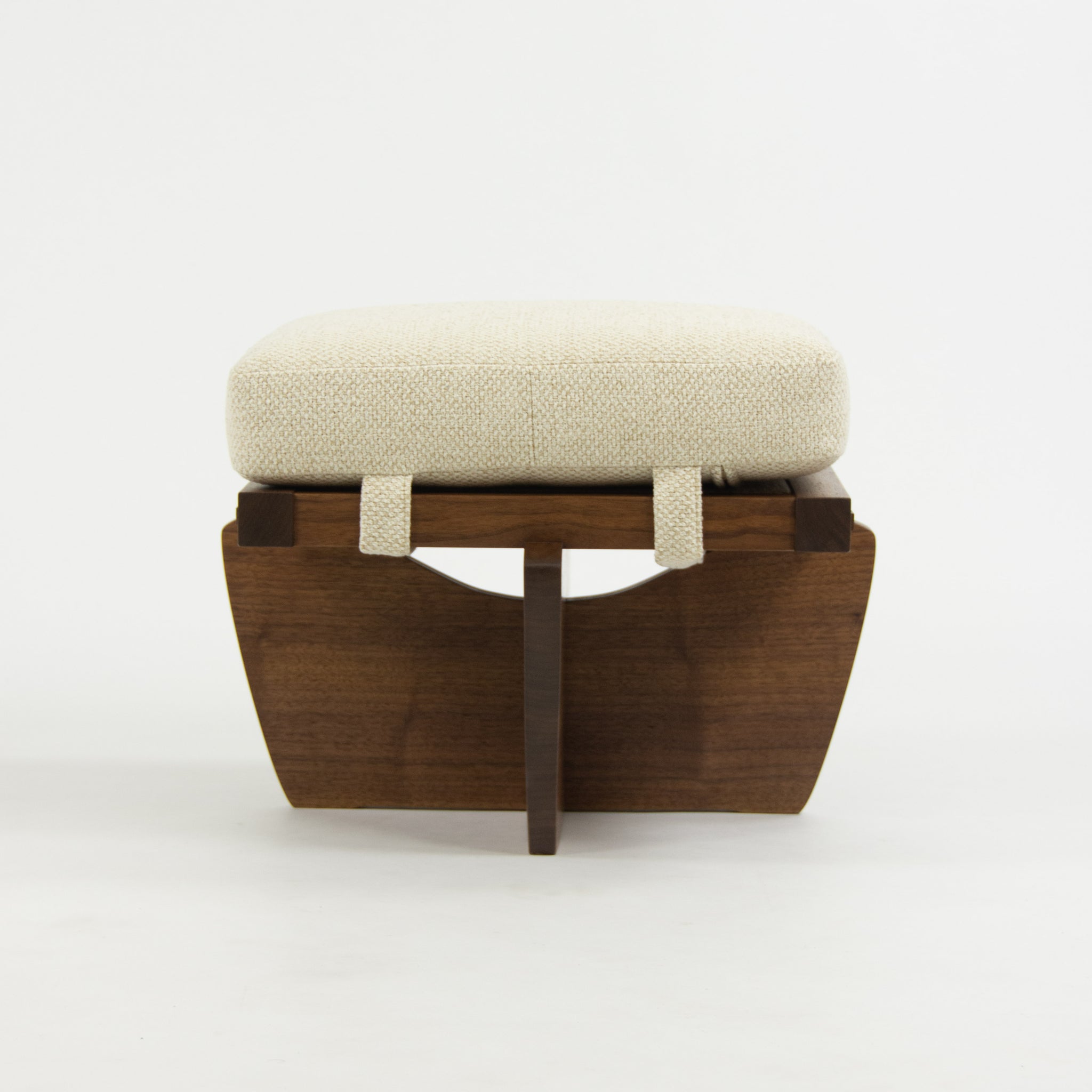 SOLD Mira Nakashima George Nakashima Woodworker Greenrock Ottoman / Stool in Black Walnut