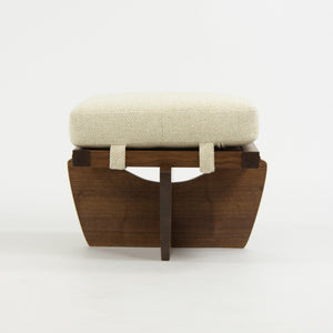 SOLD Mira Nakashima George Nakashima Woodworker Greenrock Ottoman / Stool in Black Walnut