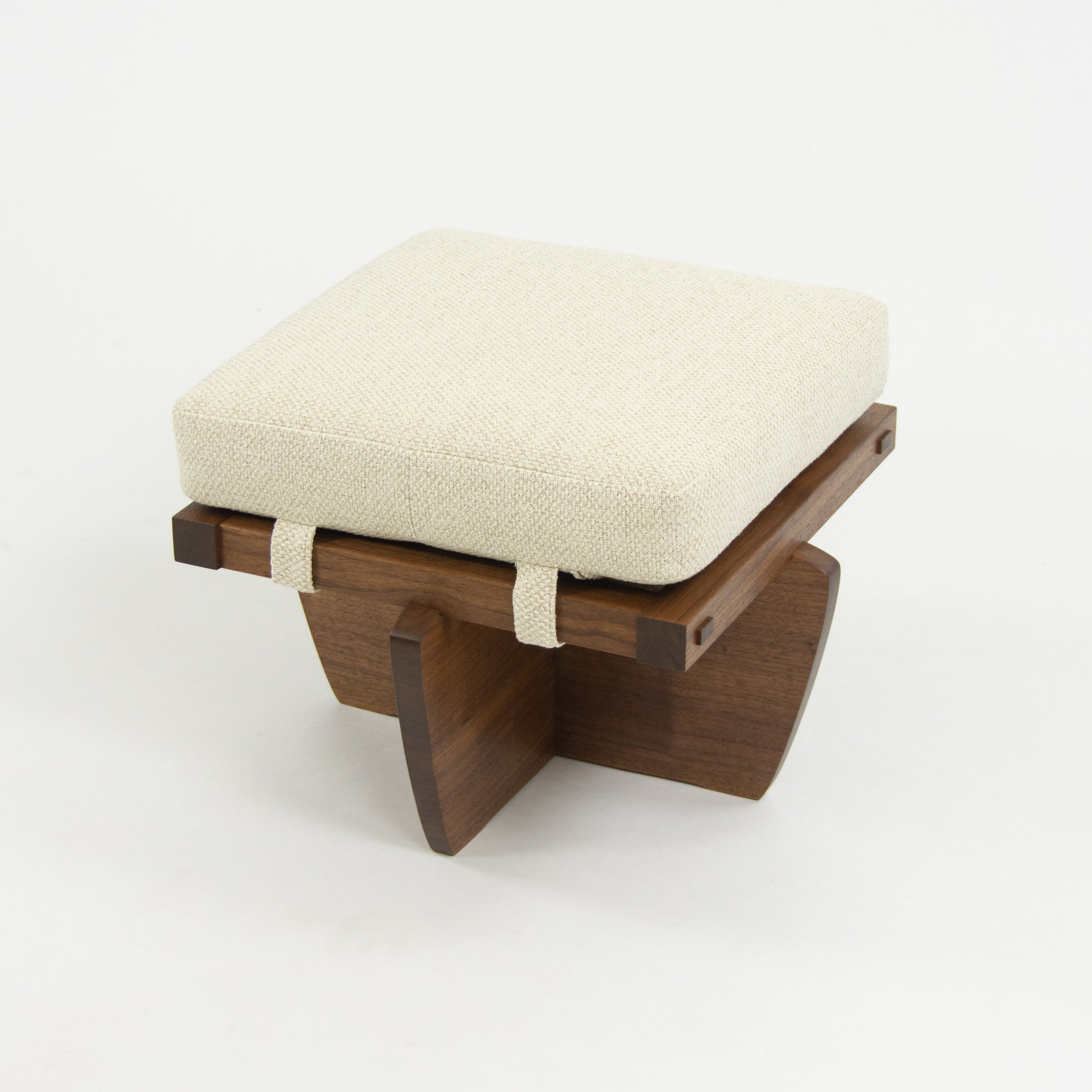 SOLD Mira Nakashima George Nakashima Woodworker Greenrock Ottoman / Stool in Black Walnut