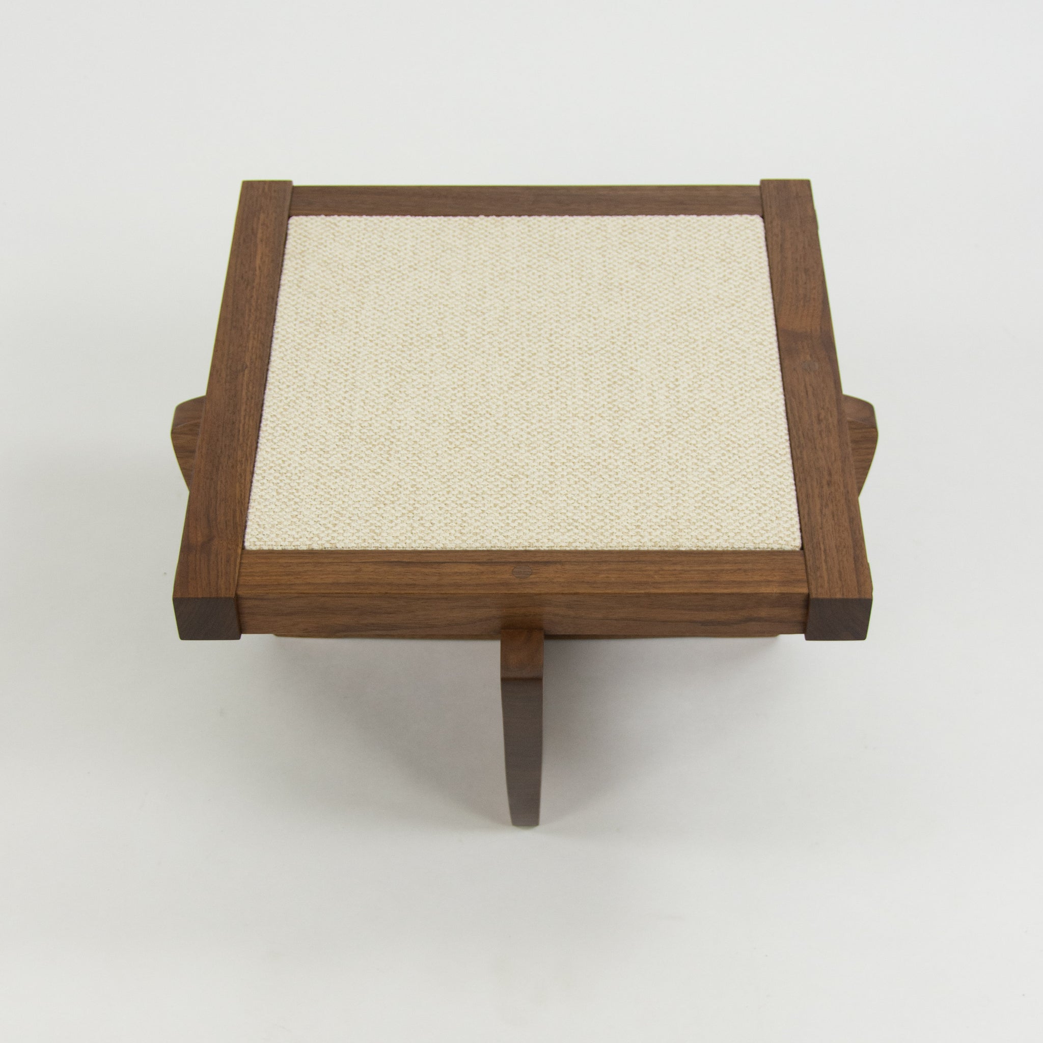 SOLD Mira Nakashima George Nakashima Woodworker Greenrock Ottoman / Stool in Black Walnut