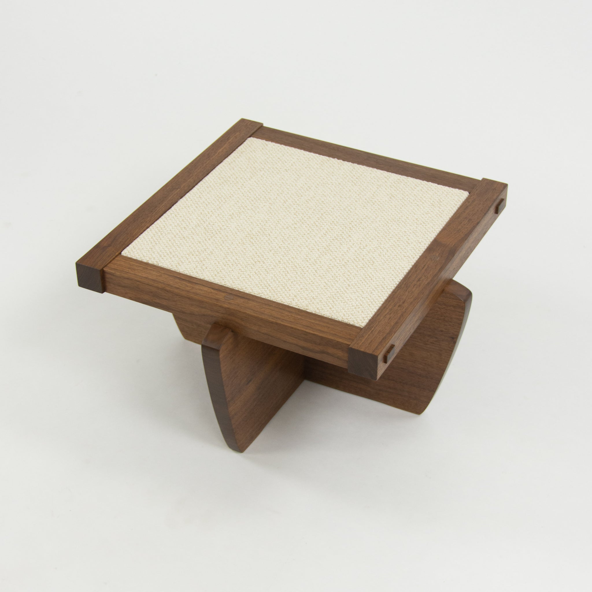 SOLD Mira Nakashima George Nakashima Woodworker Greenrock Ottoman / Stool in Black Walnut