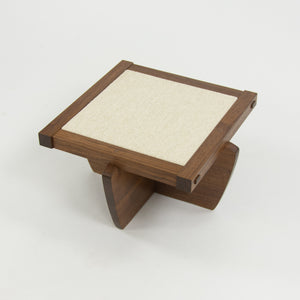 SOLD Mira Nakashima George Nakashima Woodworker Greenrock Ottoman / Stool in Black Walnut