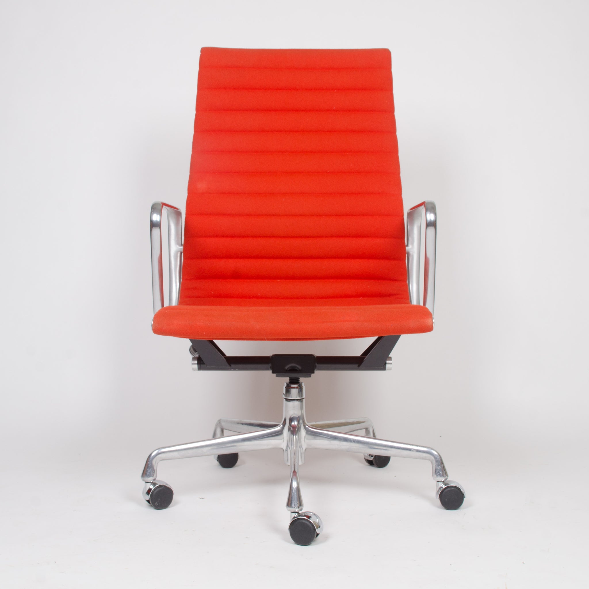 SOLD Eames Herman Miller Fabric High Executive Aluminum Group Desk Chairs (4x)