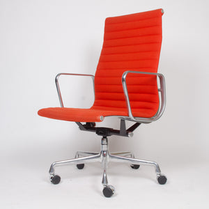 SOLD Eames Herman Miller Fabric High Executive Aluminum Group Desk Chairs (4x)