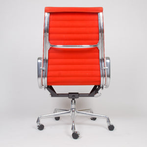 SOLD Eames Herman Miller Fabric High Executive Aluminum Group Desk Chairs (4x)