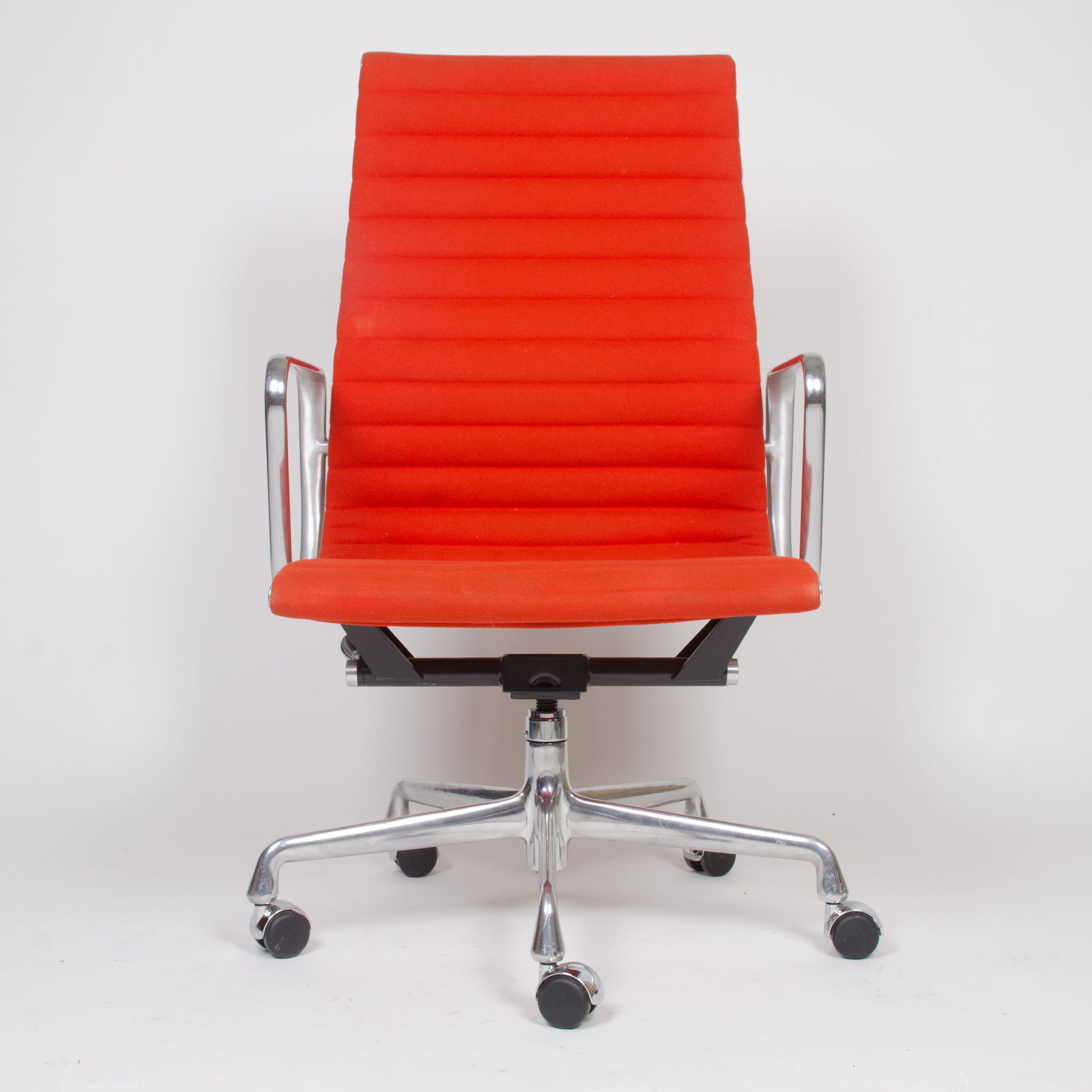 SOLD Eames Herman Miller Fabric High Executive Aluminum Group Desk Chairs (4x)