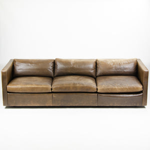 SOLD 1978 Knoll Charles Pfister Brown Leather Sofa